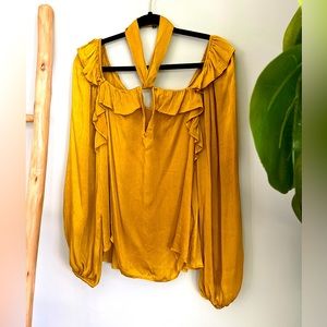 ☀️NWT OPEN SHOULDER PUFF SLEEVE BLOUSE ☀️